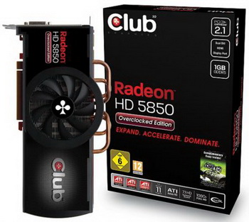 Club 3d radeon HD 5850 Overclocked edition